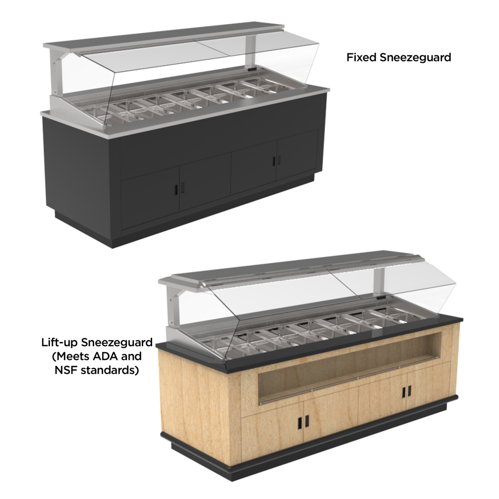 Refrigerated Food Bar - Single Sided Air Over